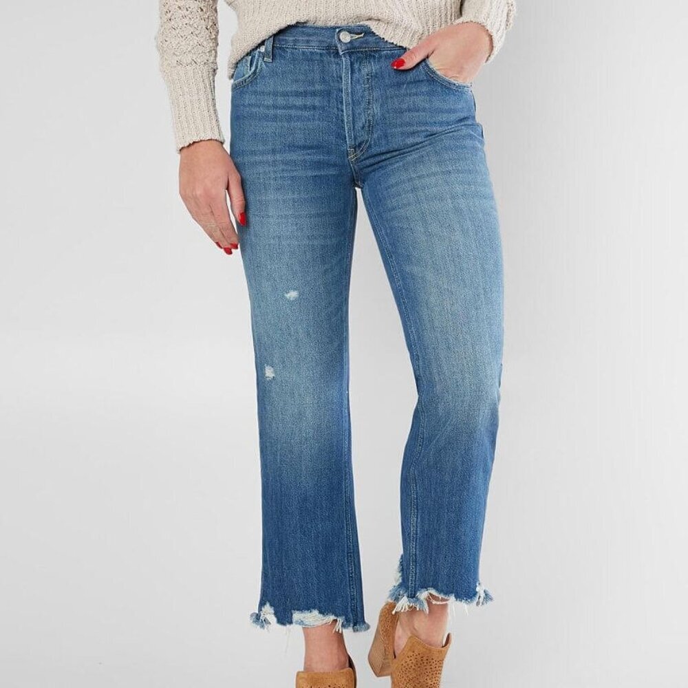 We The Free People Maggie High-Rise Straight Leg Jean Size 25 NWT
